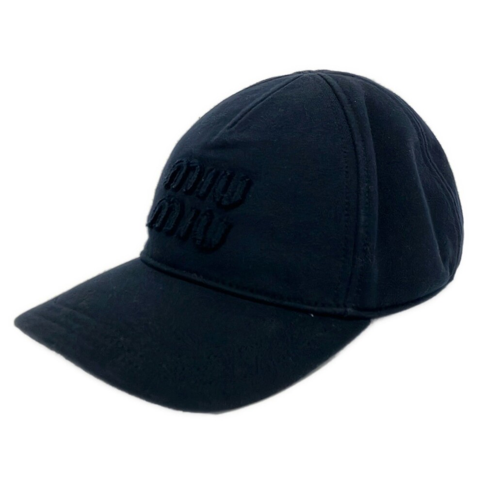 Miumiu Dark Navy Cotton Hat #336549M66B